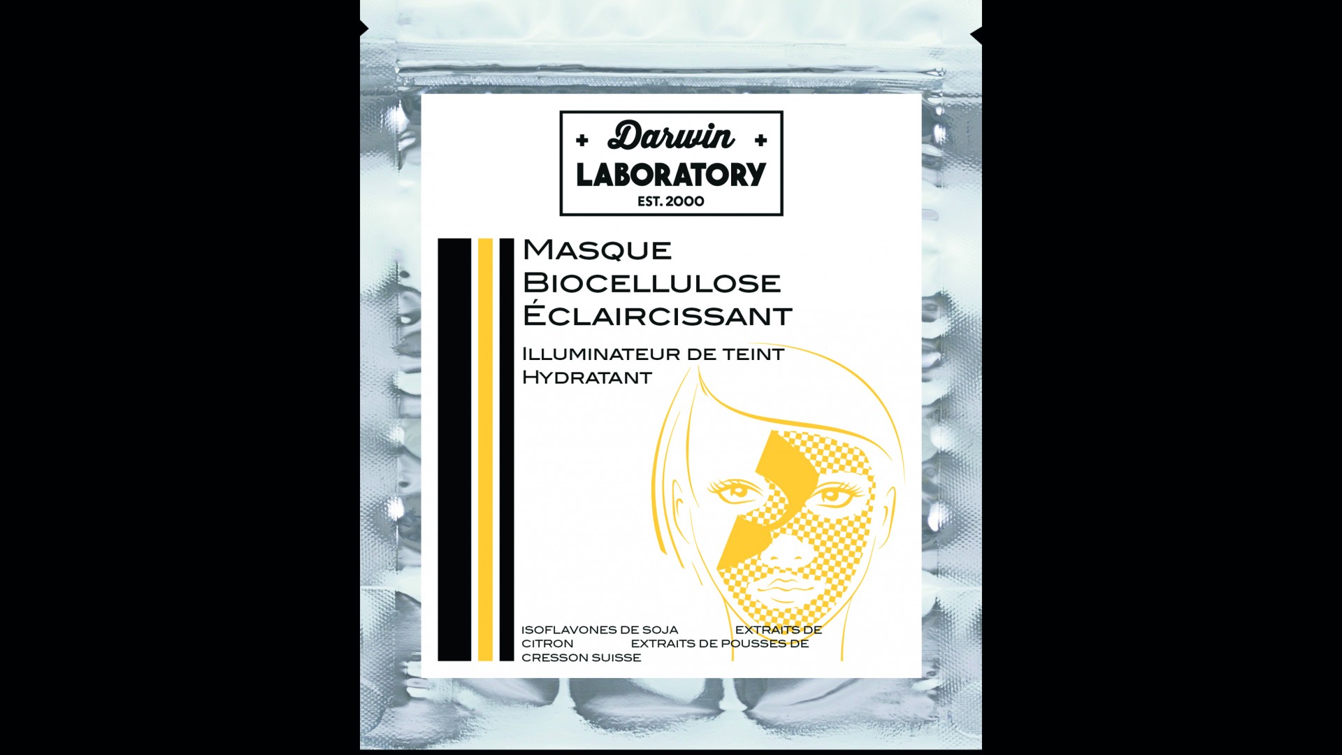 Darwin Laboratory Masque Cellulose Éclaircissant 8 ml Usage unique